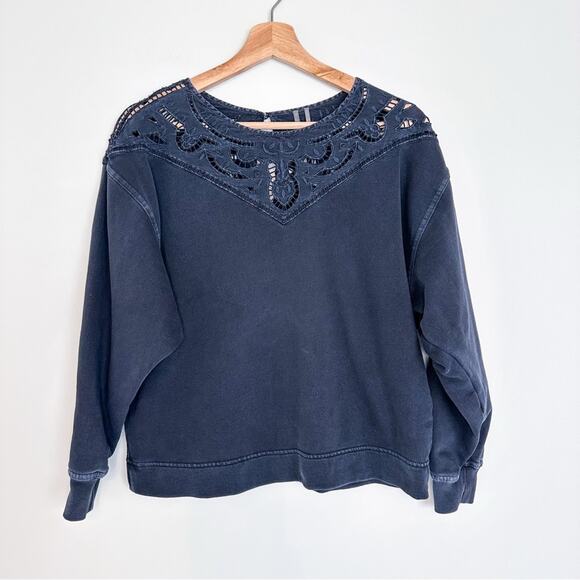 Anthropologie Fabienne Eyelet Sweatshirt - Picture 2 of 6